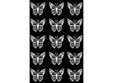 Butterfly Butterflies 15 pcs 1 Inch White Fused Glass Decals