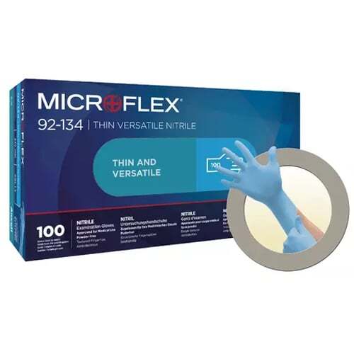 Ansell Perry 92134070 Microflex Nitrile Exam Gloves Blue Small 100/Bx
