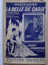 partition MARIA LUISA (la Belle de Cadix) - Rudy Hirigoyen - Francis Lopez