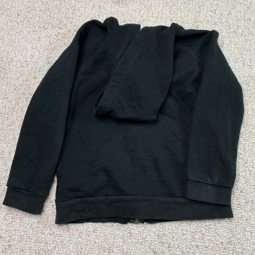 Cat & Jack Boys Sweatshirt sz S Black Full Zip Hooded Front Pocket Lightweight - Picture 2 of 13