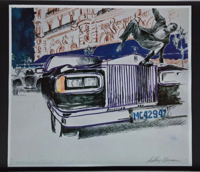 Arte Pop Firmado LeRoy Neiman LIFE IN MONACO Enmarcado Nuevo 14x11 MONTECARLO Foto 2 de 3