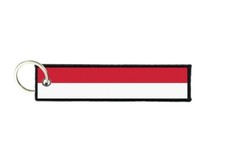 Keychain key ring tags fabric motorcycles car biker cute flag monaco