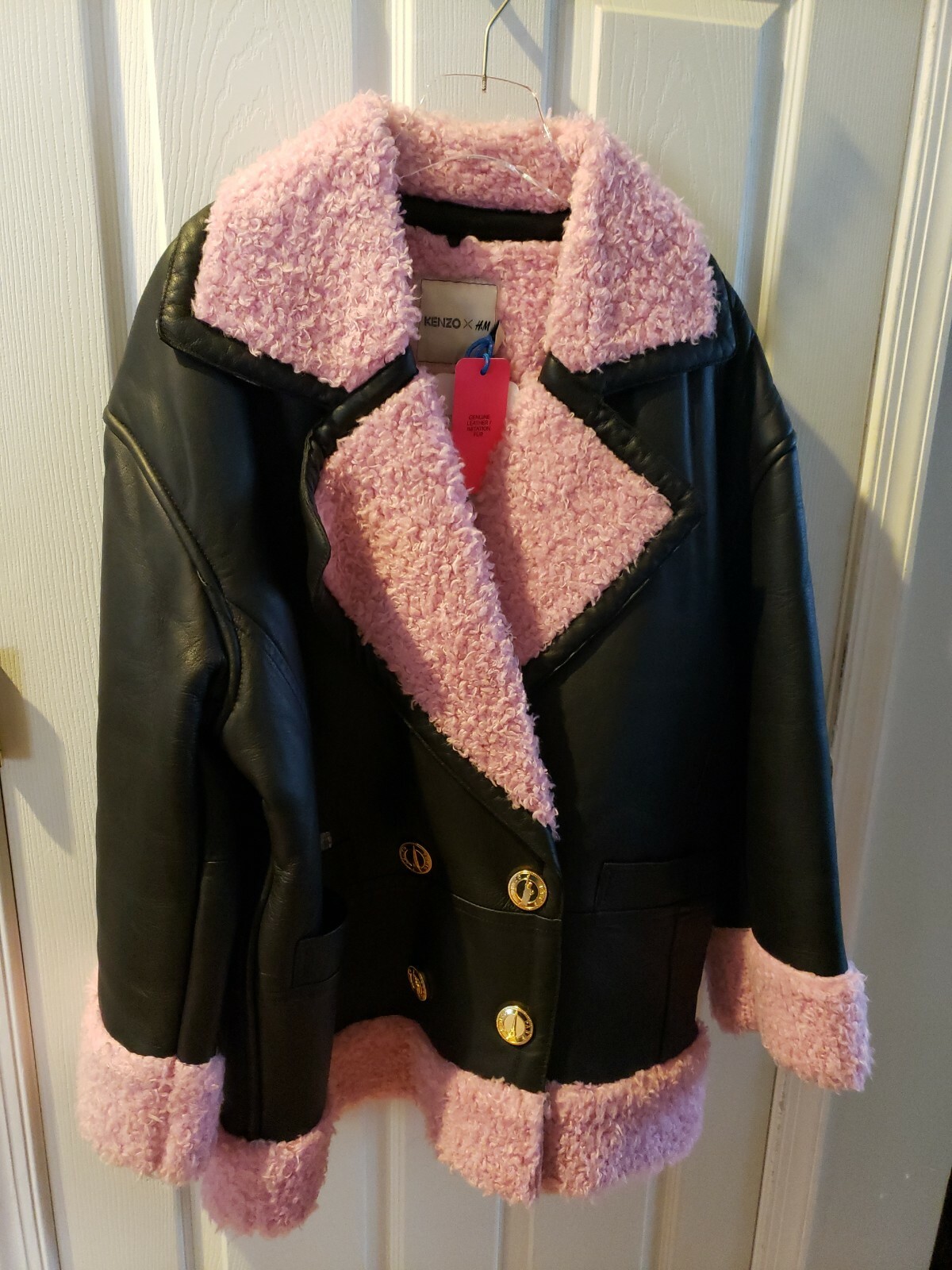 H\u0026M Kenzo M Leather Biker Jacket W 