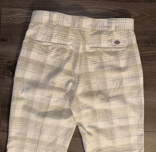 New Dickies Alma Cord Striped Pant Mens 36x33 High Rise Beige Corduroy Pants Tan - Picture 11 of 14