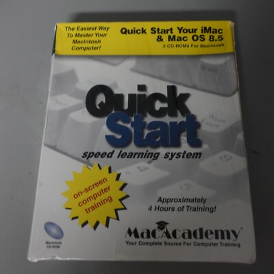 Vintage MacAcademy  Quick Start Mac OS 8.5 Training CD ROM NEW