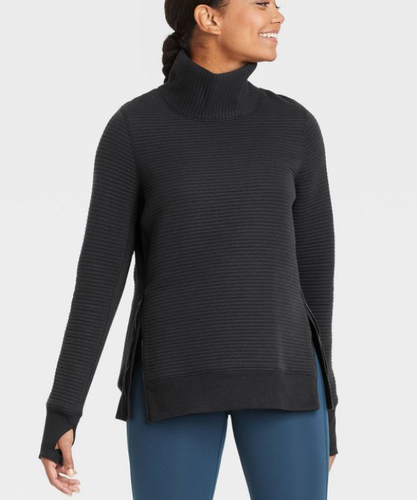 Quilted Pullover Sweatshirt Size 