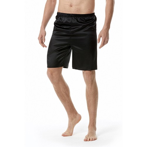 Men Faux Silk Satin Boxer Shorts Pajama Pants Sleep Soft Elastic Waist New - Picture 7 of 23
