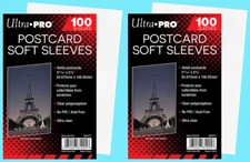 200 Ultra Pro Postcard Soft Sleeves Archival Safe Protector Collectible Storage
