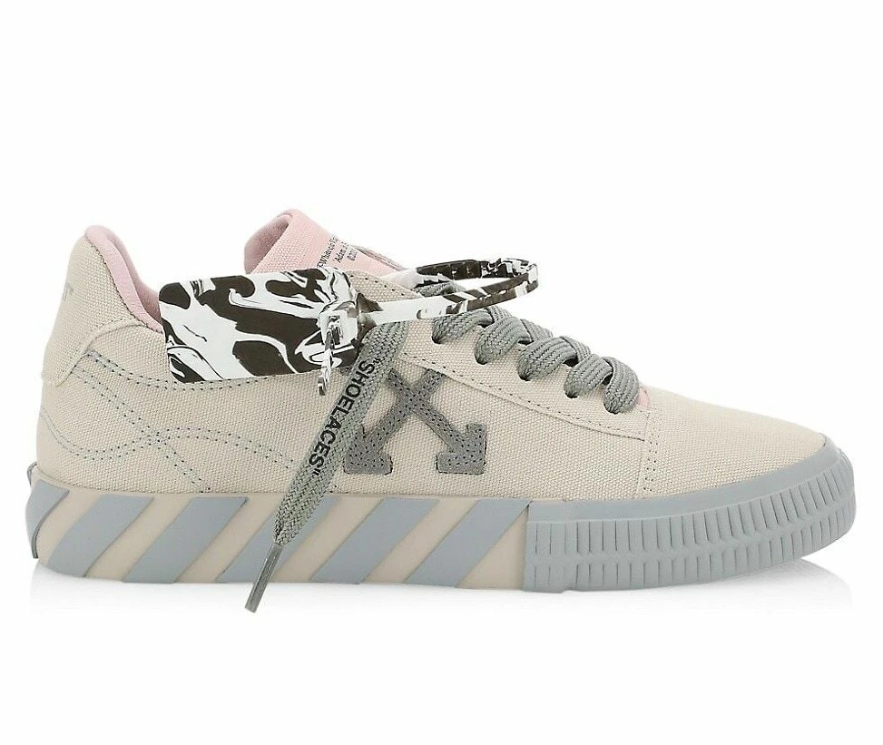 Off-White c/o Virgil Abloh Vulcanized Canvas Sneakers in Natural