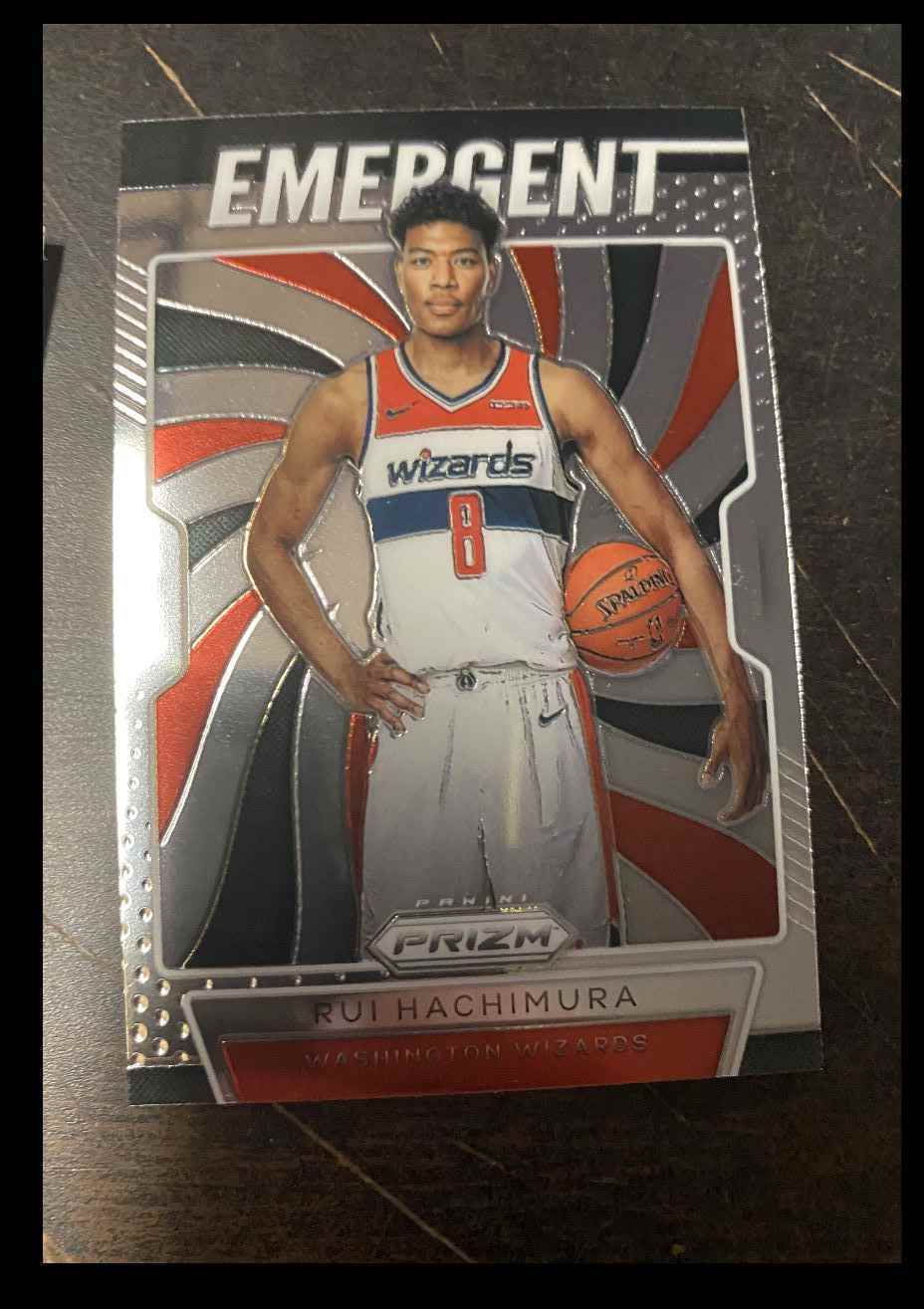 2019-20 PANINI PRIZM EMERGENT RUI HACHIMURA RC WASHINGTON WIZARDS #21