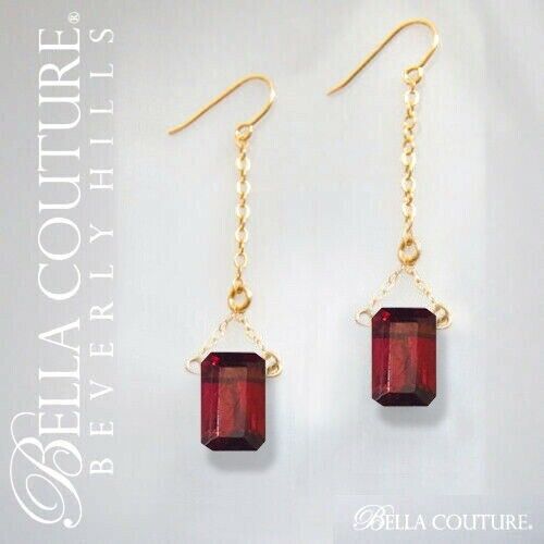 $550 NEW 18K 5MM .90CT GARNET BRACELET VTG VICTORIAN ROSE CUT CHARM PENDANT 14K - Picture 19 of 24