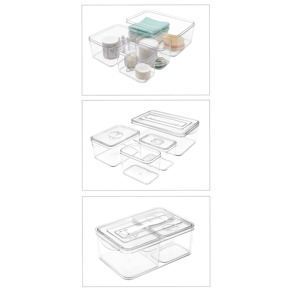 Sorbus 4 Pack Clear Stackable SpaceSaving Storage Bin with eBay