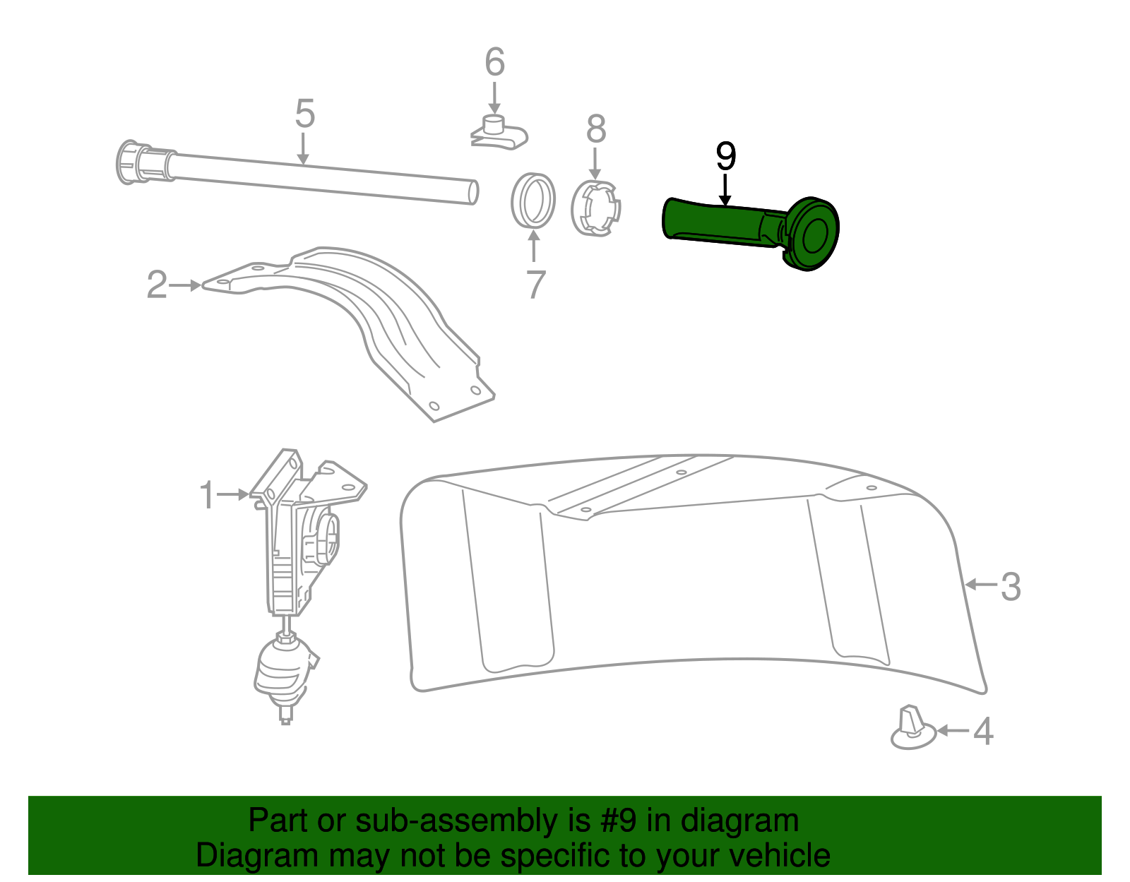 Genuine GM Spare Wheel Lock Cylinder Case 22903540 eBay