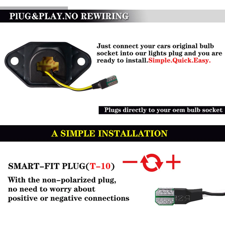 For 92-18 Ford E150 E250 E350 E450 Econoline Van LED License Plate Light Bulb EA - Image 4 of 4