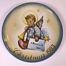 Schmid 1983 Angelic Messenger Christmas plate With Box Inspired by Berta Hummel