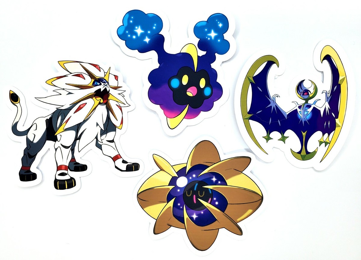 Cosmog, Cosmoem, Solgaleo, Lunala - 4 Vinyl Legendary Sun and Moon