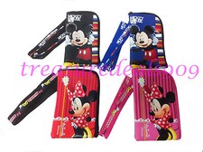 4 DISNEY MICKEY MINNIE MOUSE LANYARD TICKET ID DISNEYLAND FASTPASS PHONE HOLDER