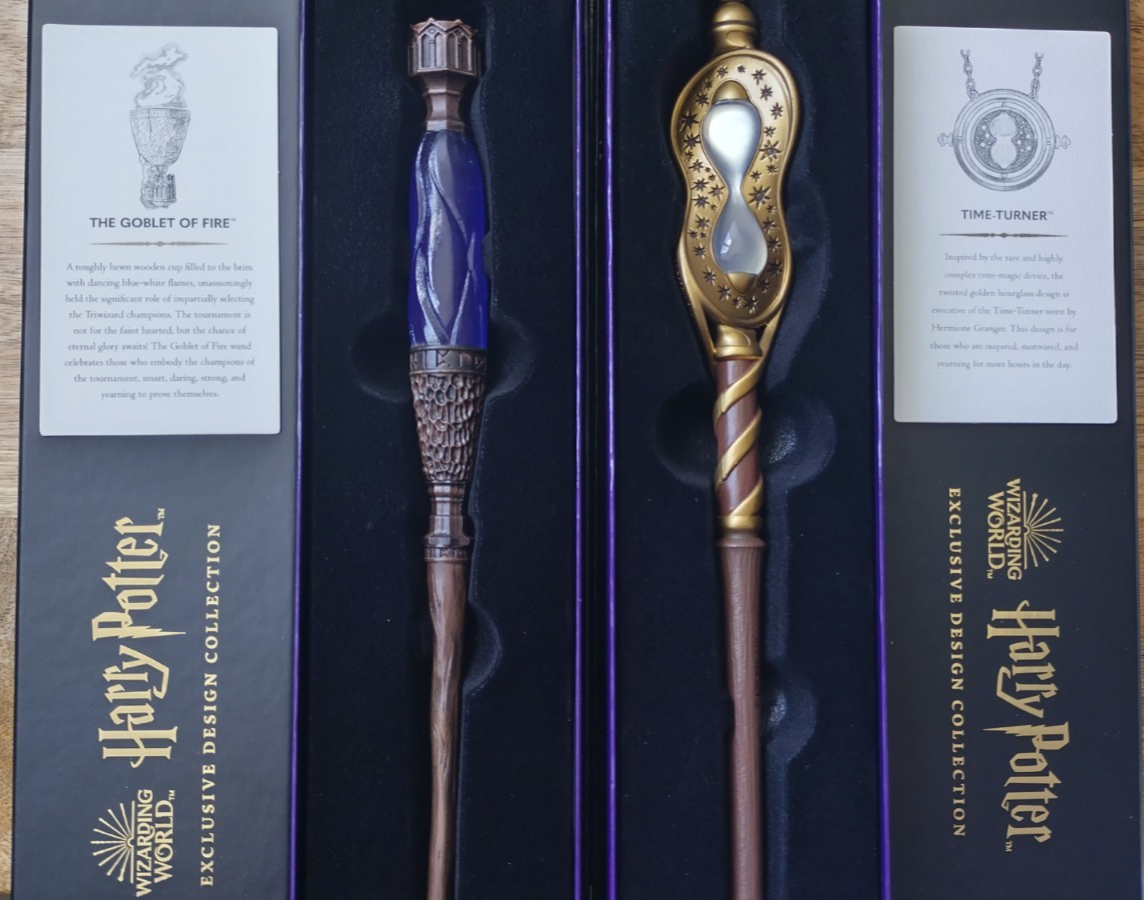2 Harry Potter Wands Goblet of Fire & Time Turner Studio Tour