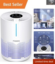 Whisper-Quiet Air Purifier with Fragrance Sponge - Ideal for Pets and Smokers