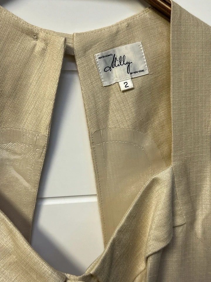 Vintage Milly of New York Dress Size 2 Mod Art To Wear Button Made in USA - Image 3 of 4