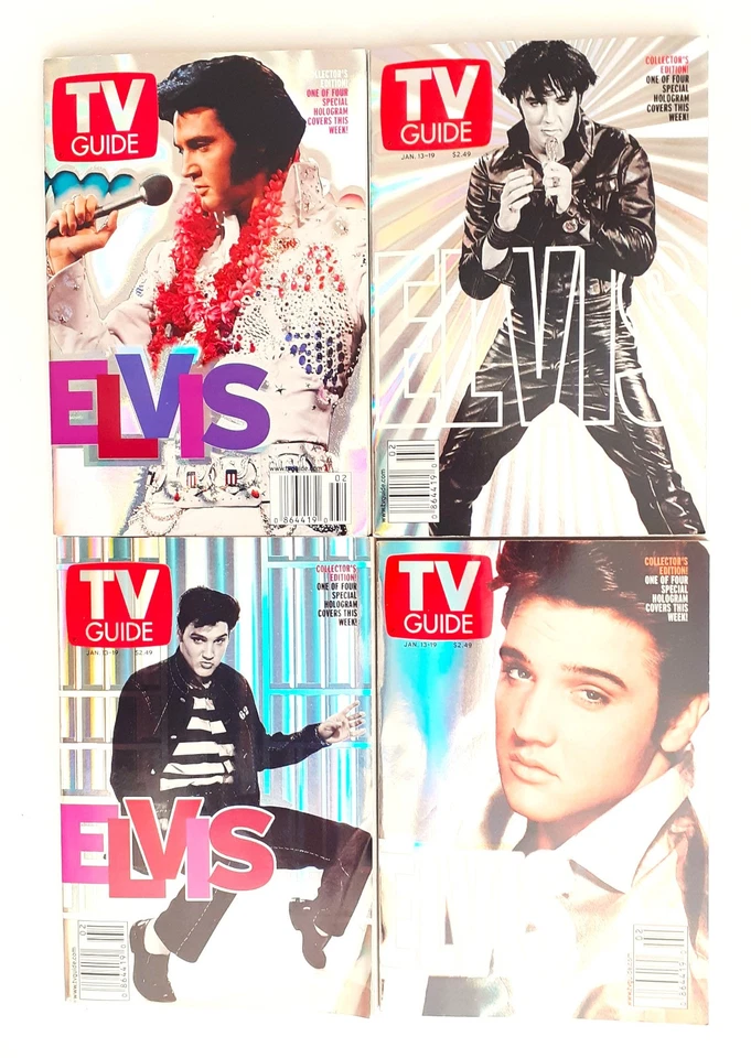 SET COMPLET MAGAZINES ELVIS PRESLEY TV GUIDE - USA 2001 -HOLOGRAM COVERS - Photo 1/1