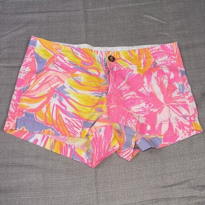 Lilly Pulitzer Kerrie Shorts Size 4 Sun Splashed 3  Inseam Preppy Neon Summer