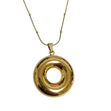Pendant Stainless Steel Golden with Necklace