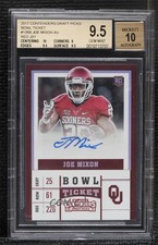 2017 Contenders Draft Picks Variation Bowl Ticket /99 Joe Mixon BGS 9.5 Auto uk2