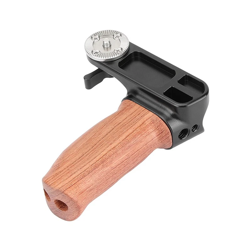 Empuñadura de madera CAMVATE con roseta ARRI M6 rosca tornillo conexión para plataforma de cámara Foto 4 de 4