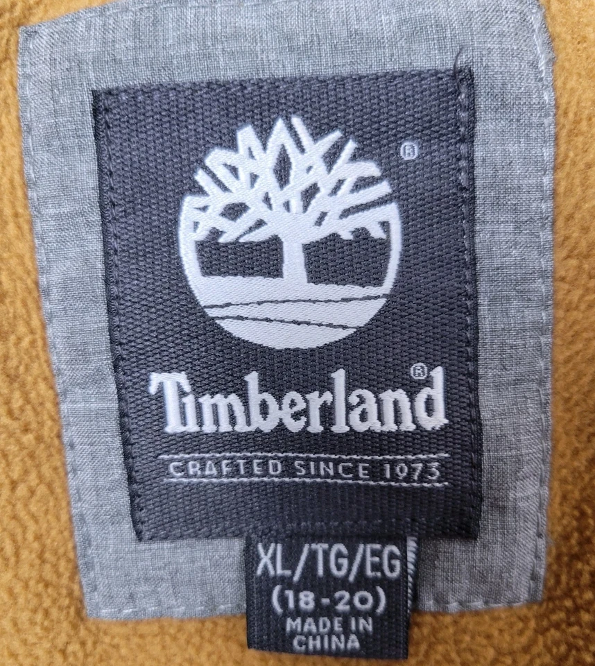Casaco de inverno Timberland feminino com capuz acolchoado XL 18/20 cinza com zíper quente - Imagem 2 de 4
