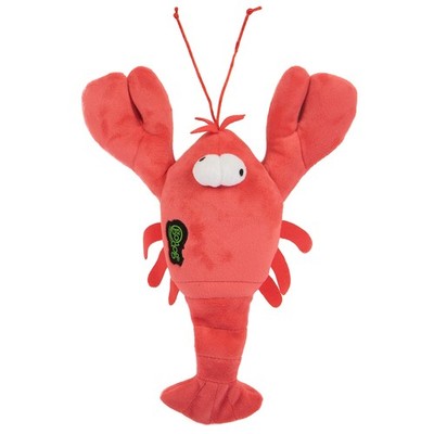 goDog Action Plush Lobster Toy with Squeaker Bite Activated Motion and Chew G...