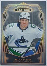 2022-23 UD Stature Design Photo Variant Brock Boeser /22 Vancouver Canucks