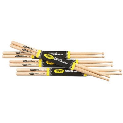Sound Percussion Labs Hickory Drumsticks 4Pack 7A Wood