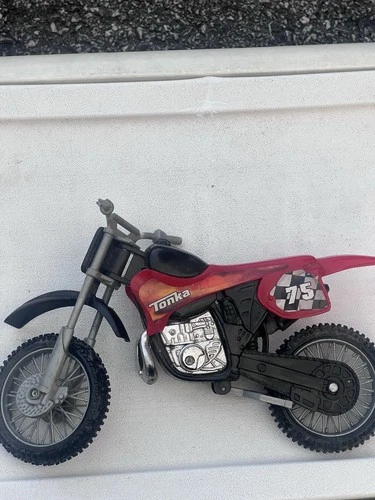 Tonka Plastic Motorcross Toy Dirtbike Motorcycle Red Vintage 1970s 1980s