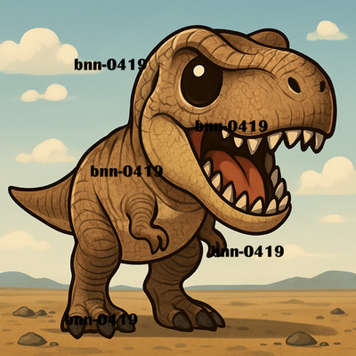 ''T-Rex'' - Chibi Style Art Digital JPEG Printable - Jurassic Park & World