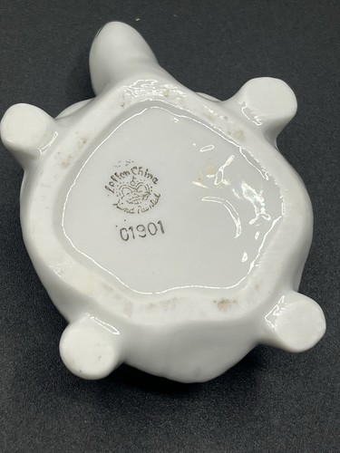 Vintage Lefton Bone China Turtle Ceramic Trinket Box Painted Flowers #01901 - Picture 6 of 9