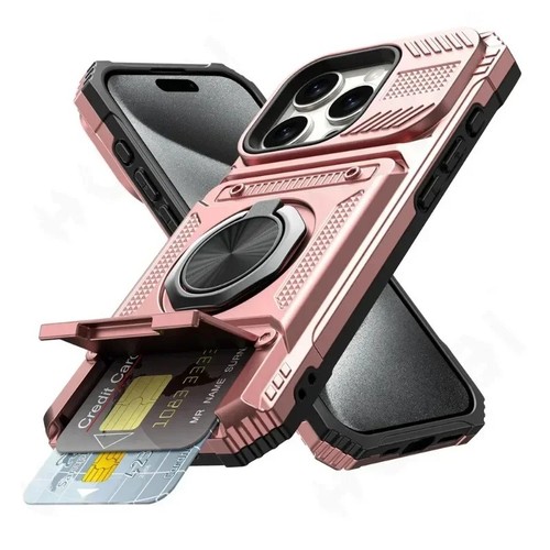 For iPhone 16 15 14 13 12 11 Pro Max XR Shockproof Case Cover Wallet Card Holder - Picture 15 of 19