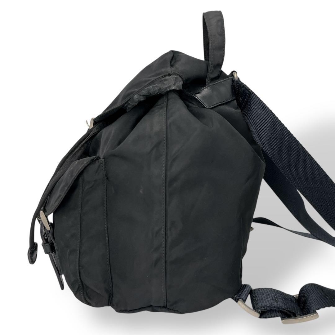 Prada Mini Backpack Drawstring Triangle Logo Plat… - image 4