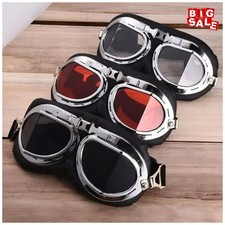 Retro Motorcycle Cruiser Cafe Racer Vintage Pilot Goggles Riding Protective Glas