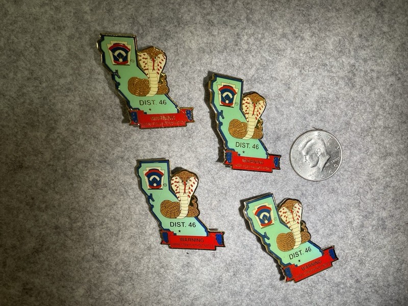 Little League Pins Cobra Dist 46 California Little League Pins Lot Of 4