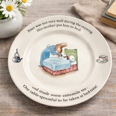 Wedgwood Peter Rabbit Plate 7  Beatrix Potter England Vintage Nursery Decor