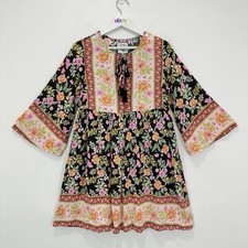 Dreamcatcher Mini Dress Women S (AU 8) Multicoloured Floral Rayon Boho