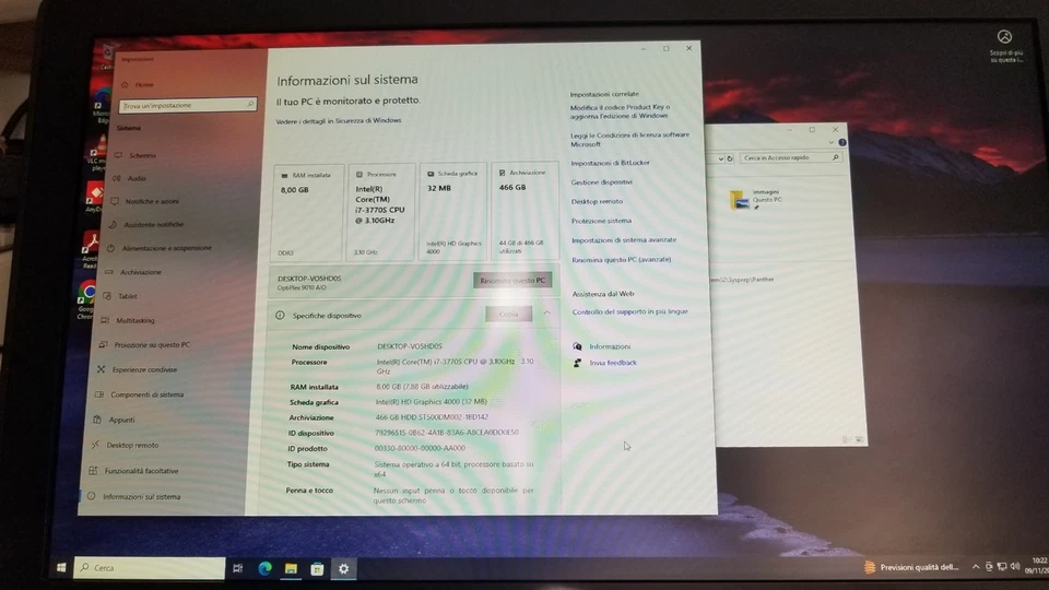 PC DELL All in One 23" FHD OptiPlex 9010 i7-3770 500GB Win10 DVD WIFI WEBCAM - Immagine 2 di 4