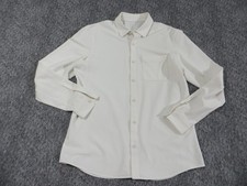 Lululemon Commission Button Up Shirt Mens Medium Collared Long Sleeve White
