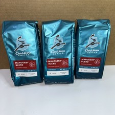  3 Caribou Coffee Mahogany Blend GRUND DARK Roast 12 oz PLEASE REVIEW LISTING