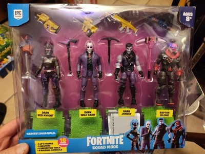Fortnite Squad Mode 4 Figure Pack Dark Legends Complete New Open Box.