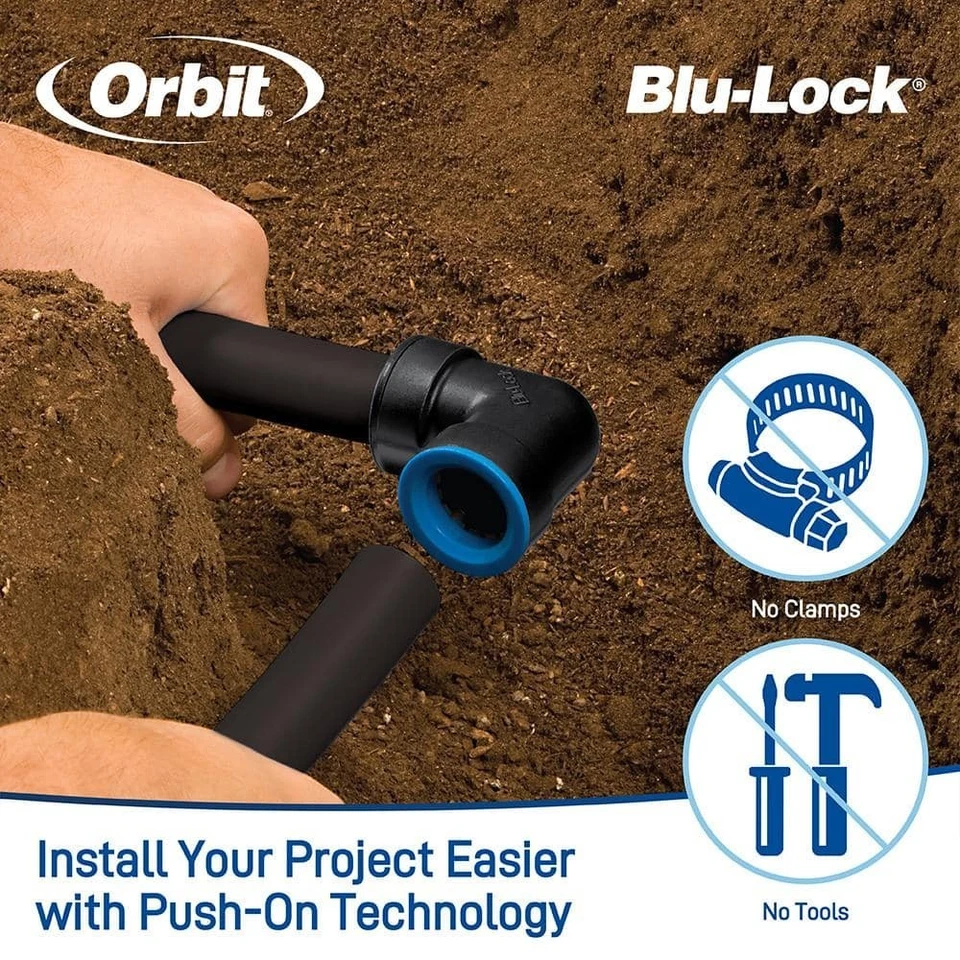 Orbit Outdoor Blu-Lock 1/2" x 3/4" Adapter Pick MPT/Swing FPT/Swing MPT 1-10 Pcs - Image 3 of 4