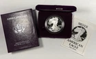 1990-S Proof American Silver Eagle in Original Box With COA