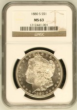 1880-S Morgan Silver Dollar NGC MS-63