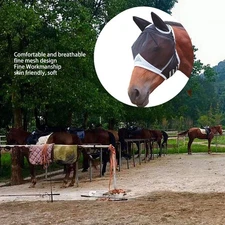 Horse Fly Mask Breathable Comfortable Soft Fine Mesh Design Horse Face Mask